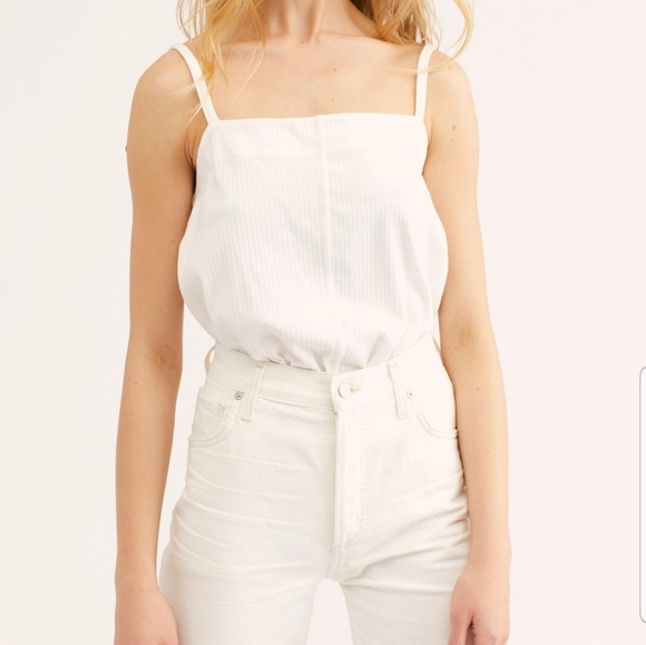Free People Tops - NWT Free People Marissa Ribbed Ivory Bodysuit XS
